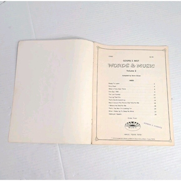 Vtg Gospels Best Vol 2 Songbook Canaanland Music Church Hymnal Words & Music - Picture 3 of 3